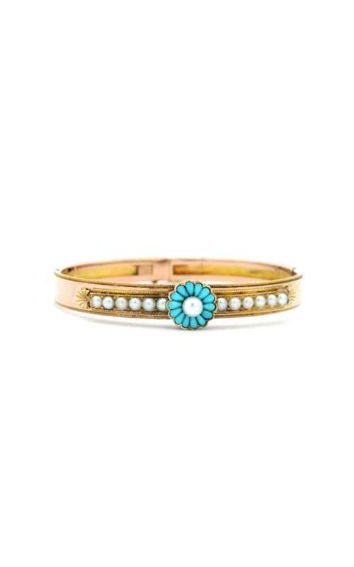 Yellow Gold Turquoise Bracelet