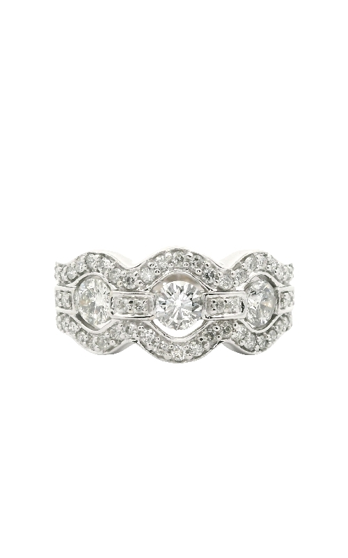 Three Halo Vintage Ring