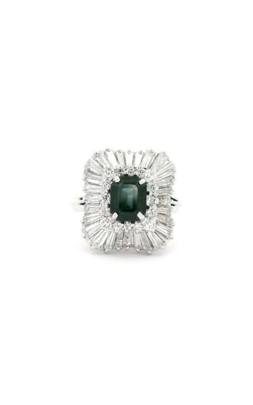 Vintage Halo Sapphire Ring