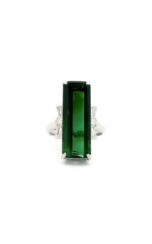 Elongated Green Tourmaline Ring