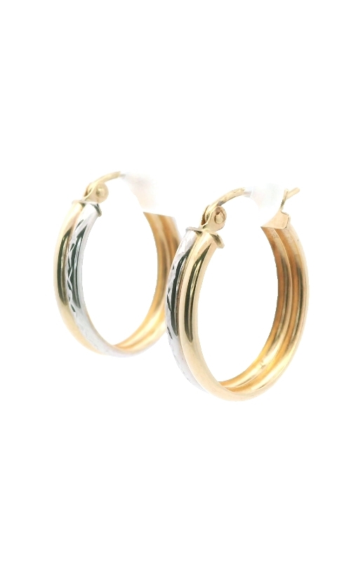 14kt Two Toned Gold Hoops