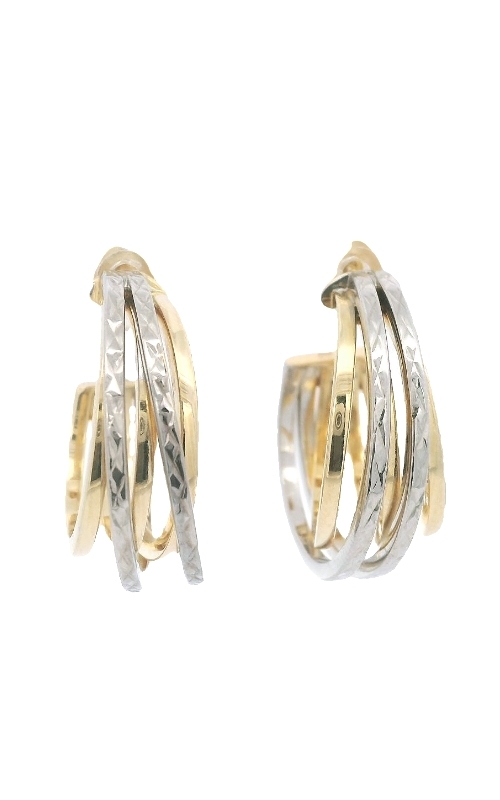 Two Toned Half Hoop Earrings