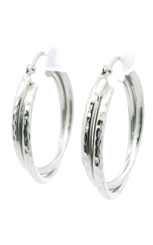 14kt White Gold Hoops