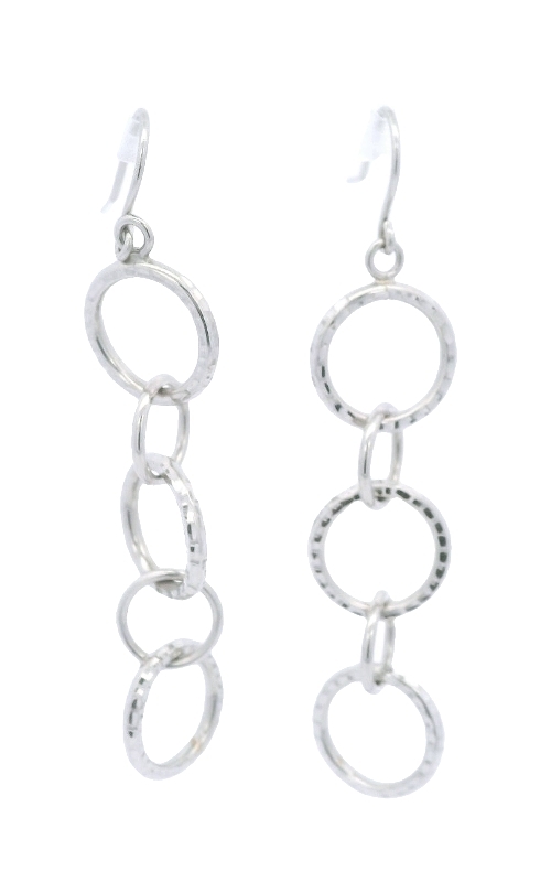 Five Circle Chain Drop Earrings